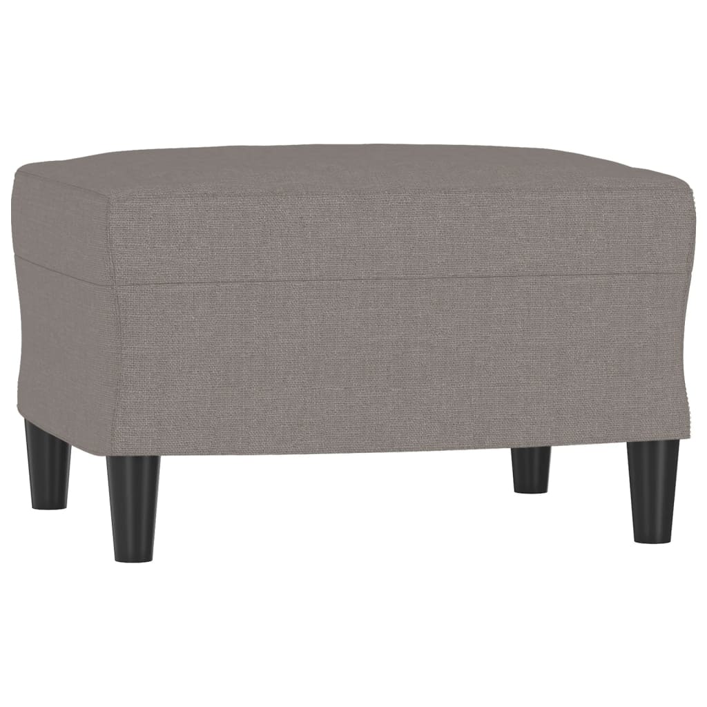 vidaXL Sillón con taburete tela gris taupe 60 cm