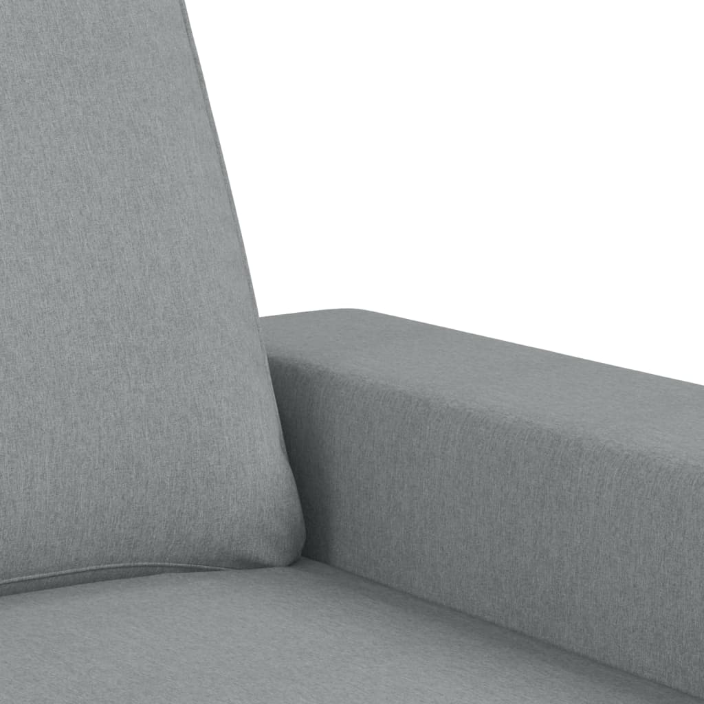 vidaXL Sillón con taburete tela gris claro 60 cm