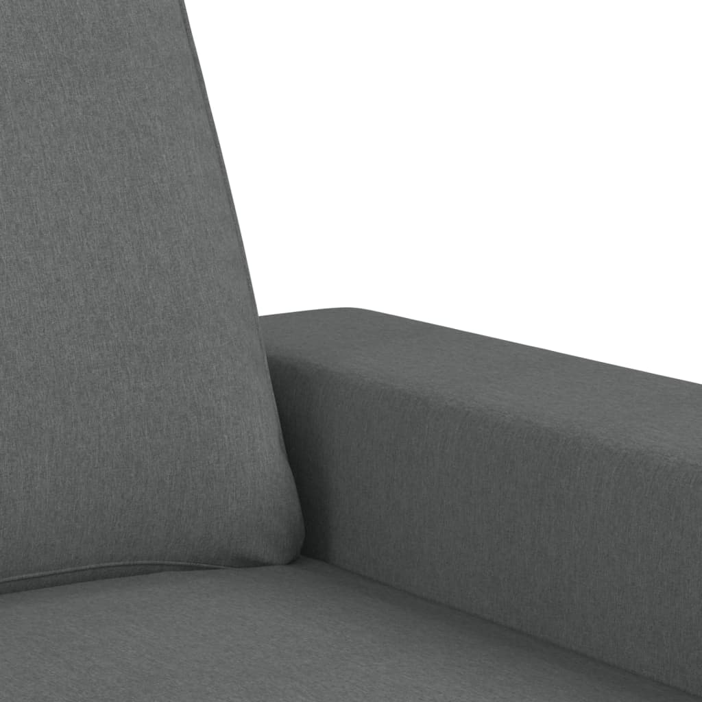 vidaXL Sillón con taburete tela gris oscuro 60 cm