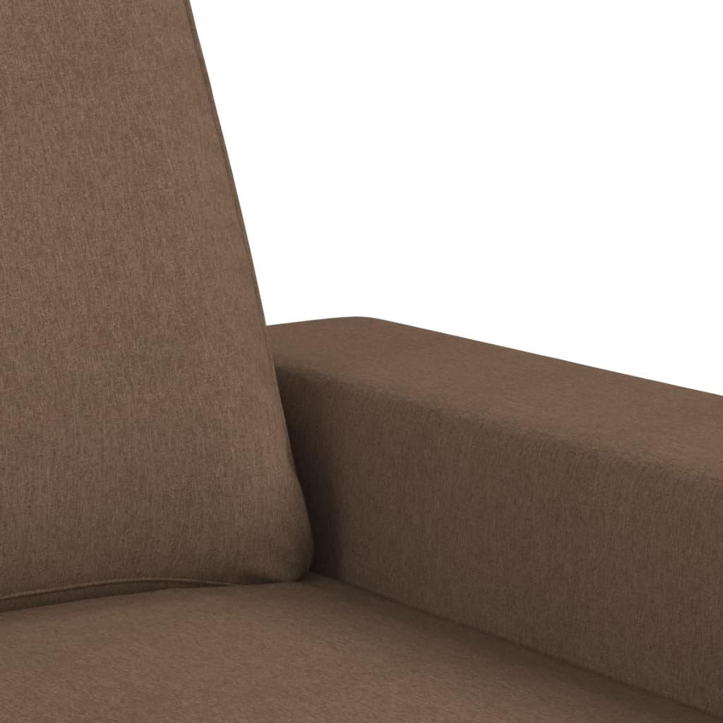 vidaXL Sillón con taburete tela marrón 60 cm