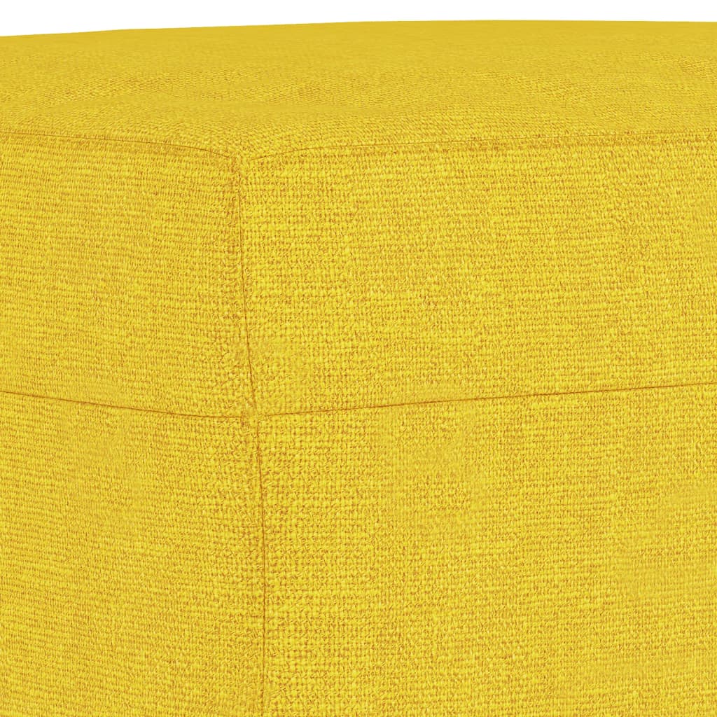 vidaXL Sillón con taburete tela amarillo claro 60 cm