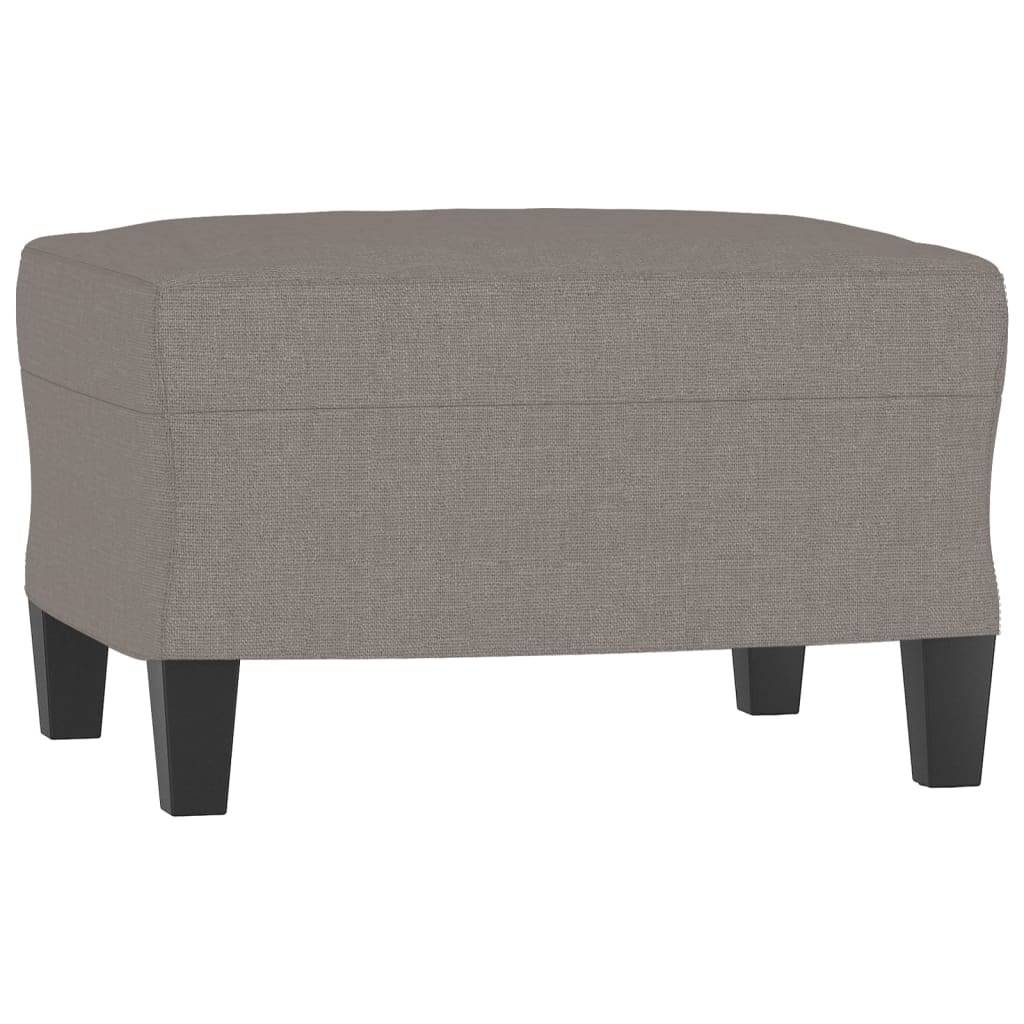 vidaXL Sofá de 3 plazas con taburete de tela gris taupe 180 cm