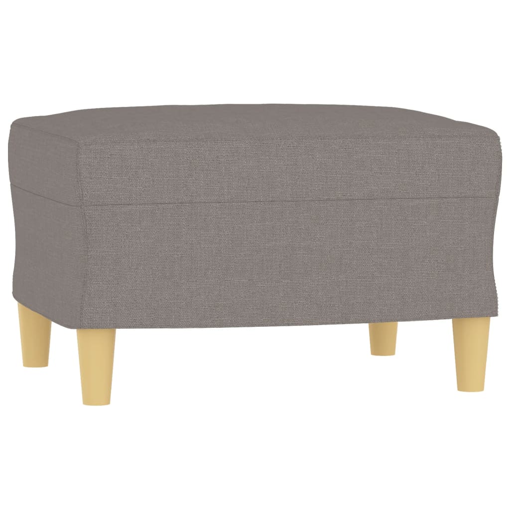 vidaXL Sillón con taburete tela gris taupe 60 cm