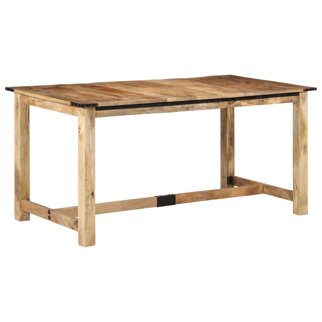 vidaXL Mesa de comedor madera maciza de mango 160x80x75 cm