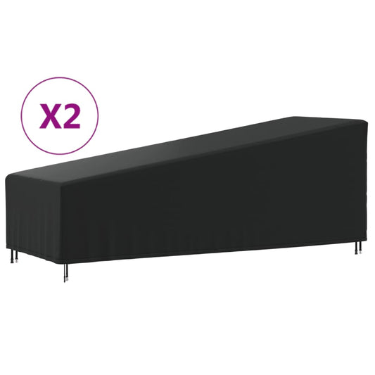 vidaXL Cubiertas para tumbonas 2 uds tela Oxford 420D 210x80x45/75 cm