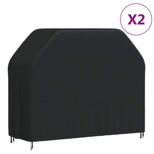 vidaXL Cubiertas para barbacoas 2 uds tela Oxford 420D 140x58x106 cm