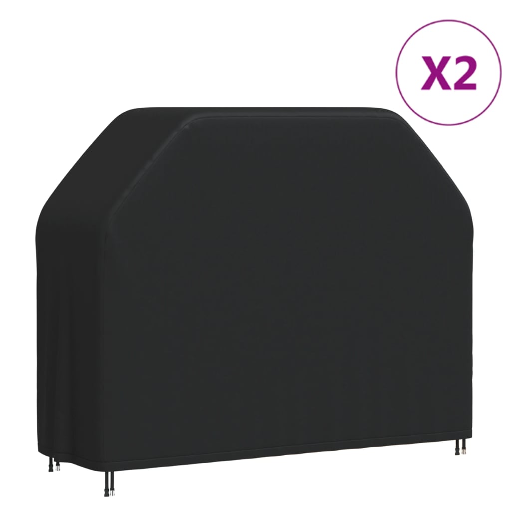 vidaXL Cubiertas para barbacoas 2 uds tela Oxford 420D 162x61x122 cm