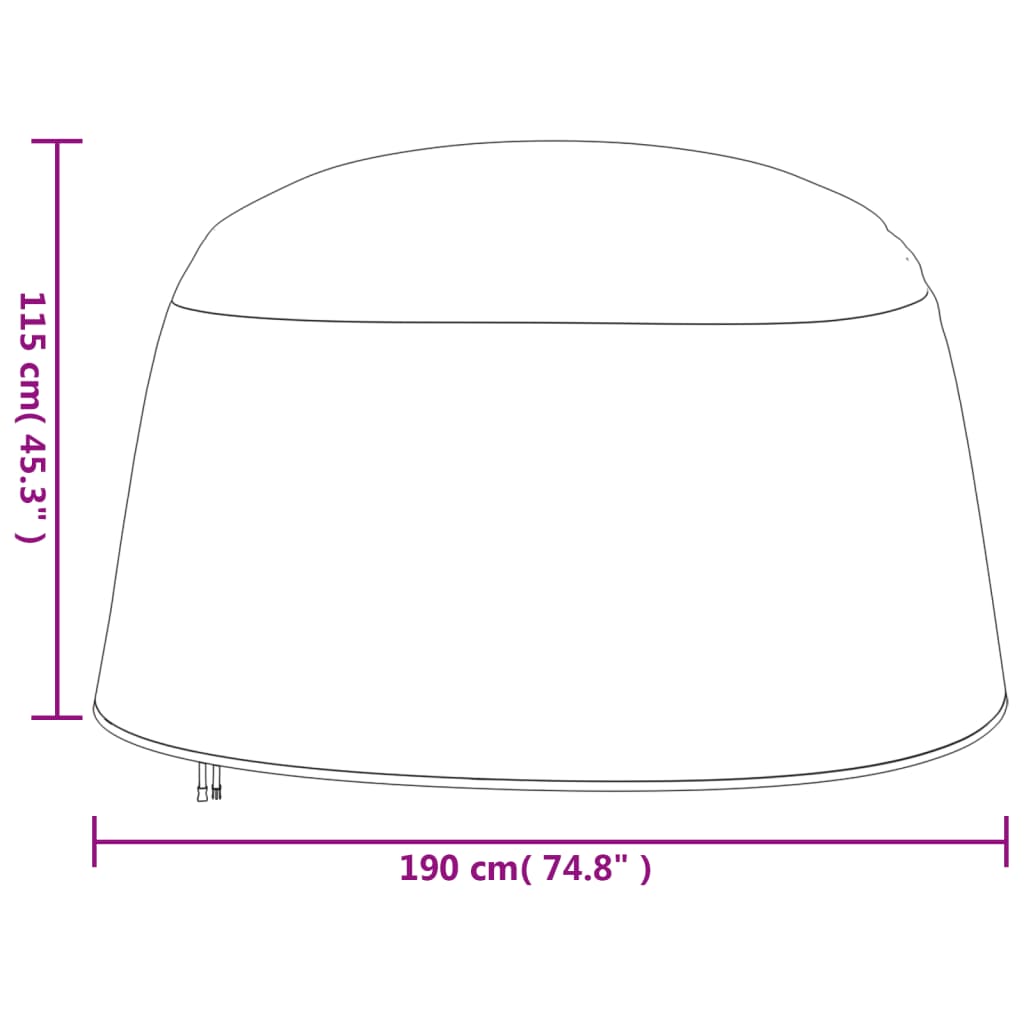 vidaXL Cubiertas sillones colgantes 2 uds tela Oxford 420D Ø190x115 cm