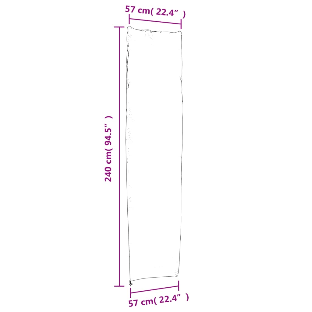 vidaXL Cubiertas sombrillas jardín 2 uds tela Oxford 420D 240x57/57 cm