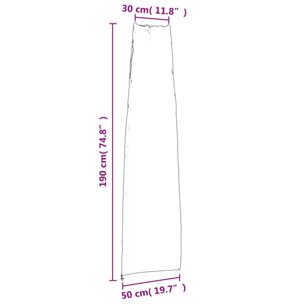 vidaXL Cubiertas sombrillas jardín 2 uds tela Oxford 420D 190x50/30 cm