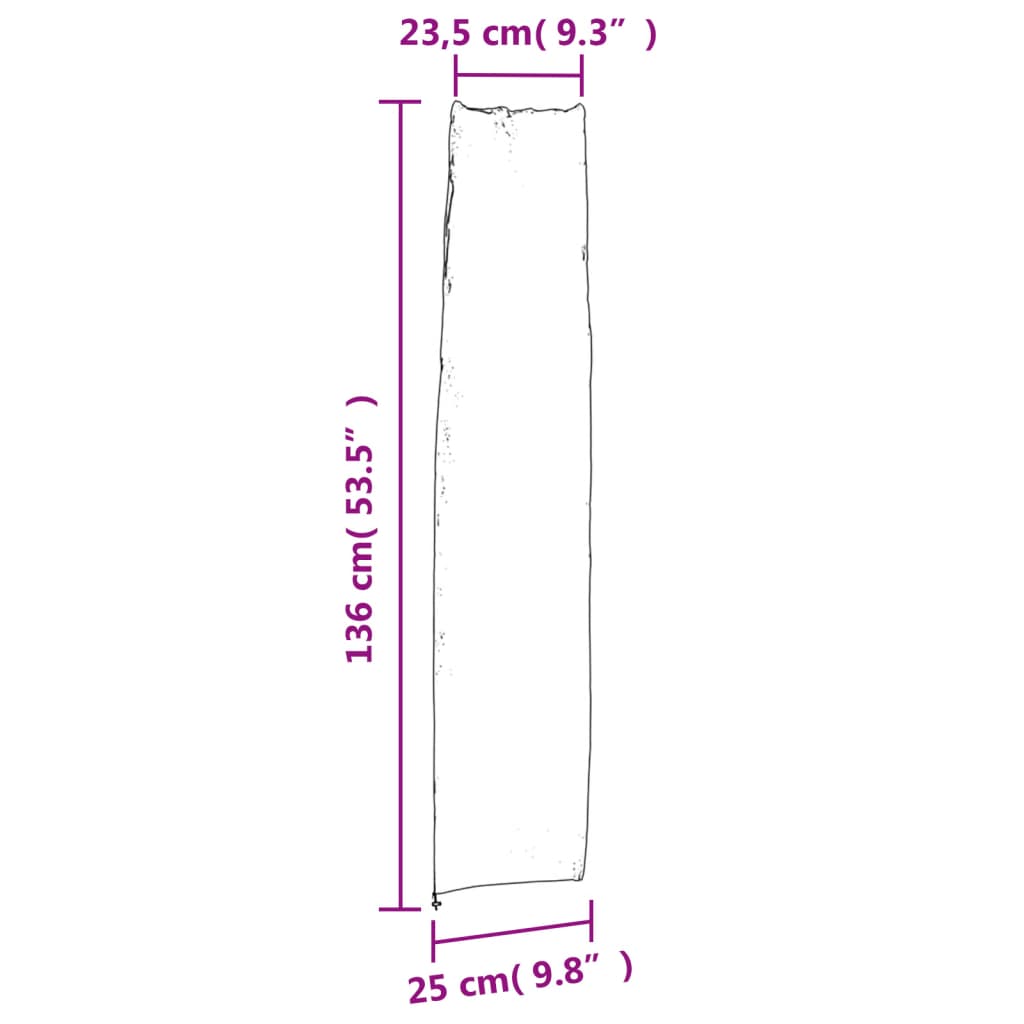 vidaXL Cubiertas sombrilla jardín 2 uds tela Oxford 420D 136x25/23,5cm