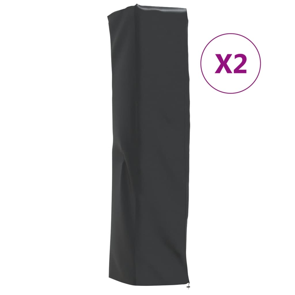 vidaXL Cubiertas calefactor torre 2 uds tela Oxford 420D 58x58x228 cm