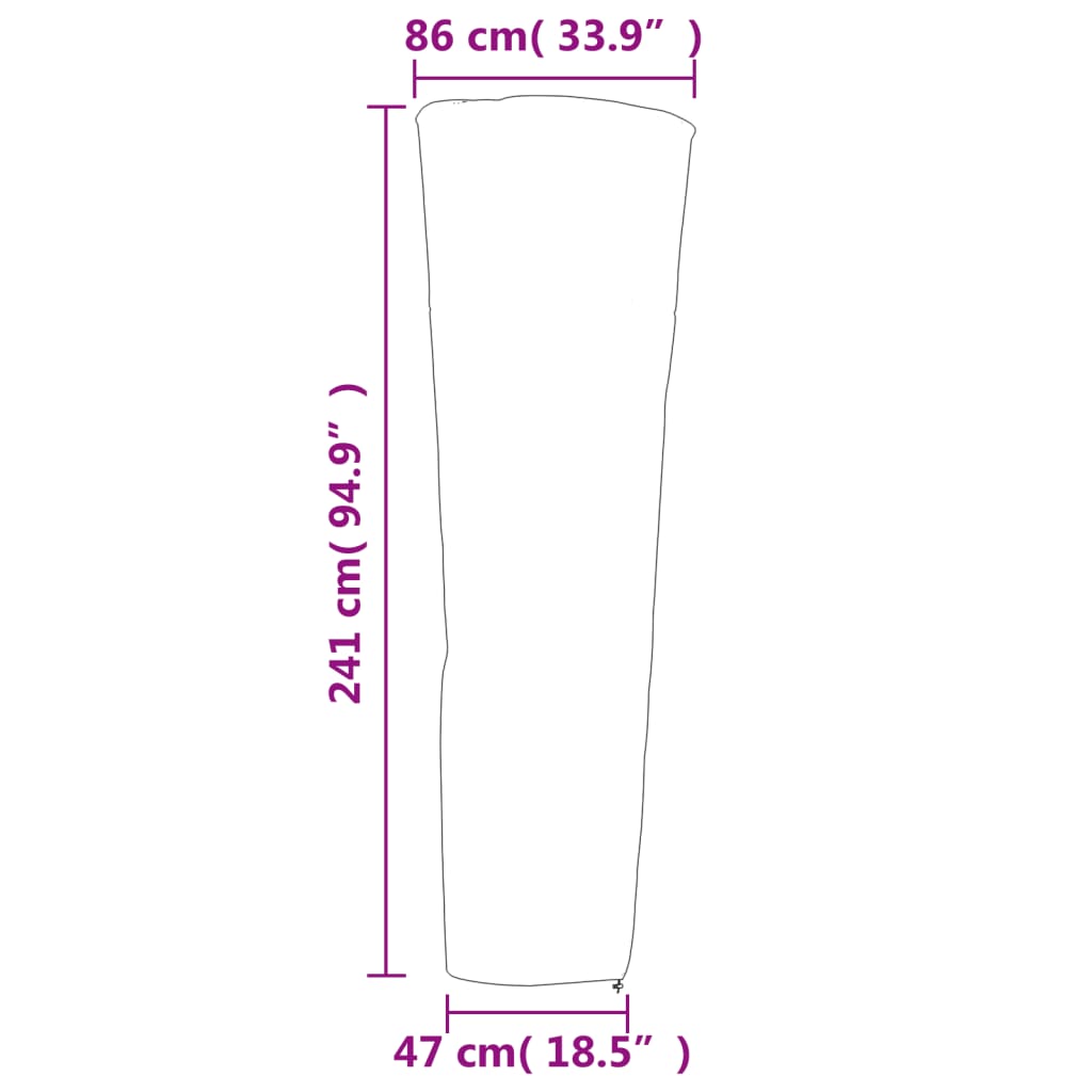 vidaXL Cubiertas calefactores torre 2 uds tela Oxford 420D 86x47x241cm