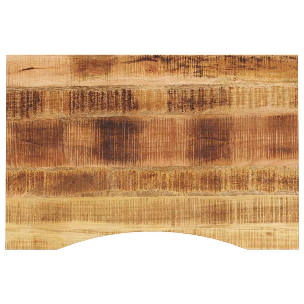 vidaXL Tablero de escritorio con curva madera mango rugosa 80x50x2,5cm