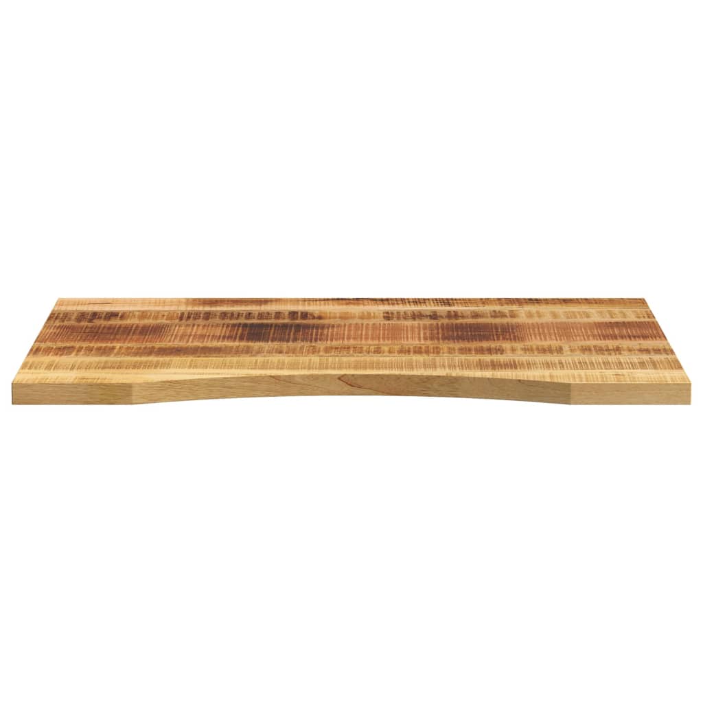 vidaXL Tablero de escritorio con curva madera mango rugosa 80x50x2,5cm