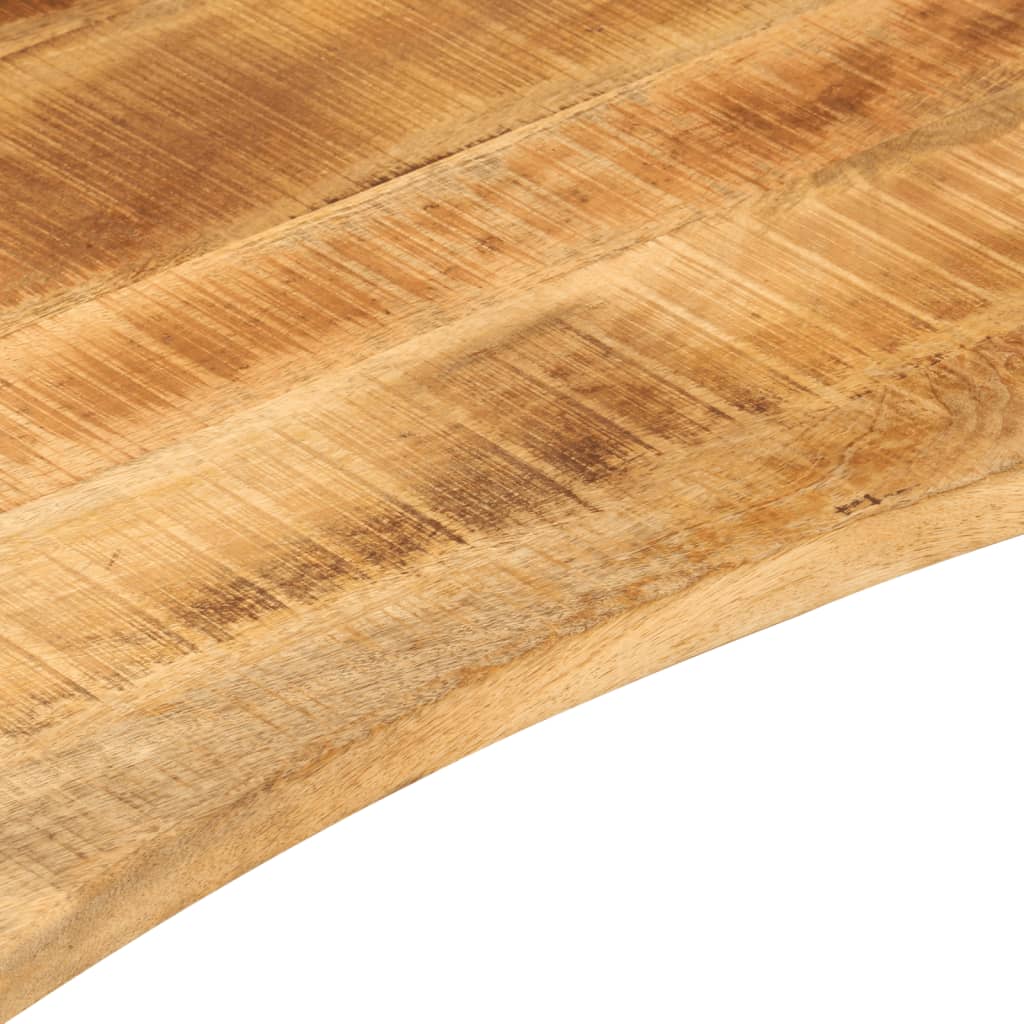 vidaXL Tablero de escritorio con curva madera mango rugosa 80x50x2,5cm