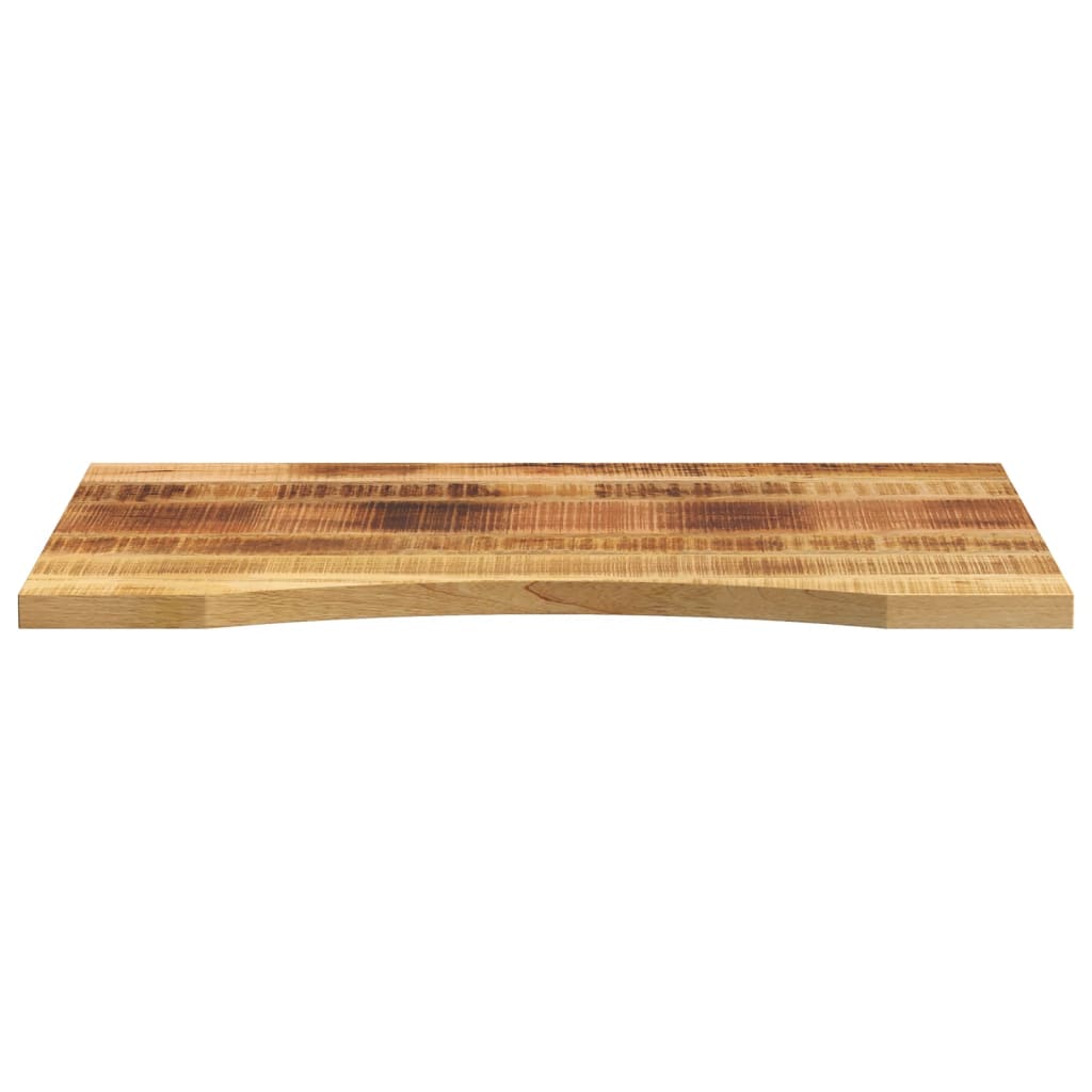 vidaXL Tablero escritorio con curva madera mango rugosa 100x50x2,5 cm