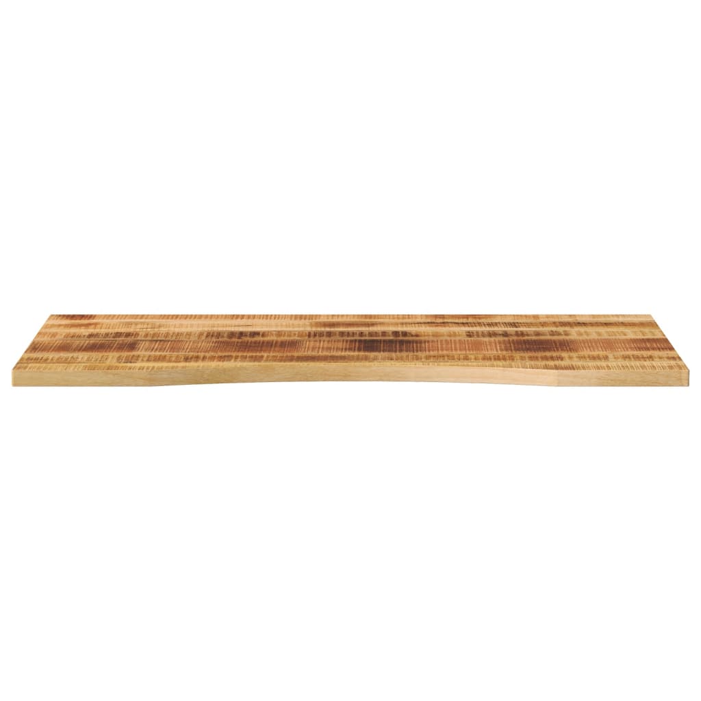 vidaXL Tablero escritorio con curva madera mango rugosa 110x50x2,5 cm