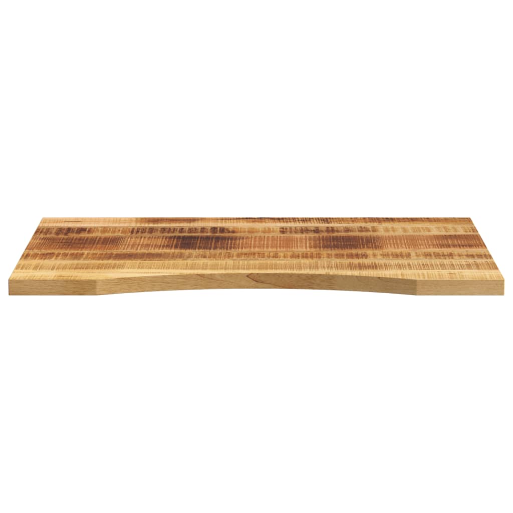 vidaXL Tablero de escritorio con curva madera mango rugosa 90x60x2,5cm