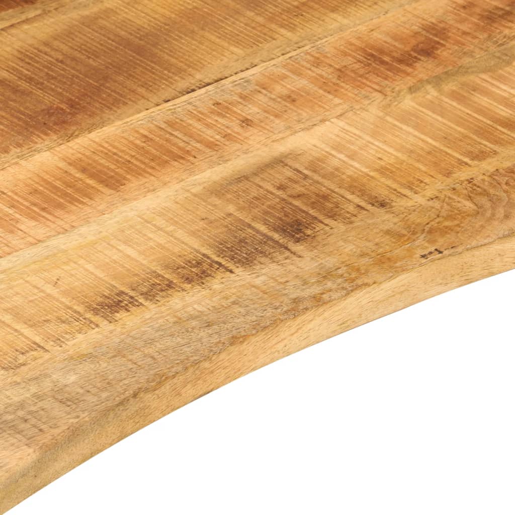 vidaXL Tablero de escritorio con curva madera mango rugosa 90x60x2,5cm