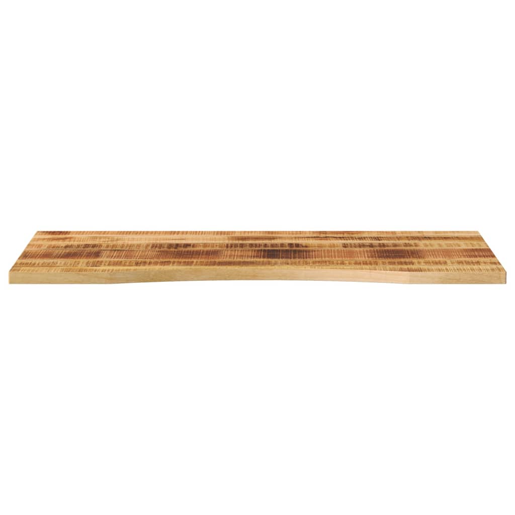 vidaXL Tablero escritorio con curva madera mango rugosa 120x60x2,5 cm