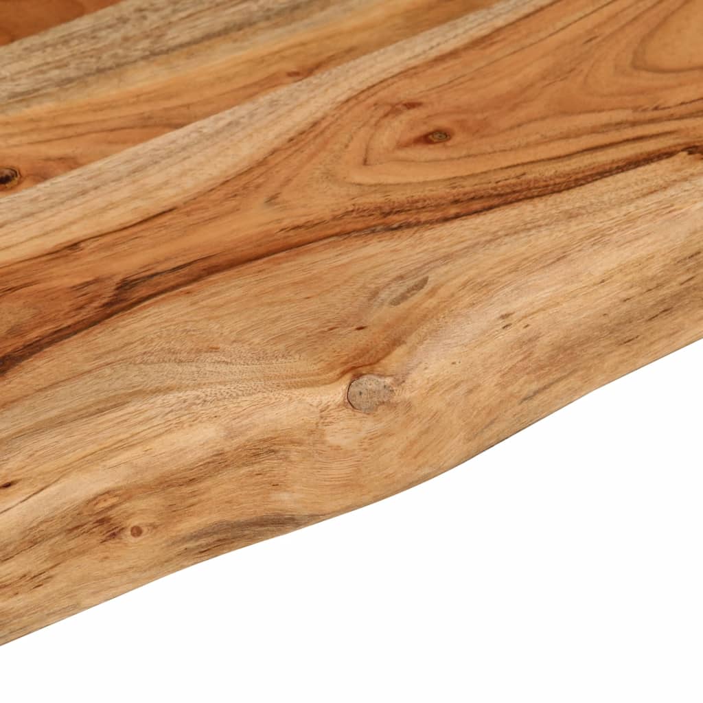 vidaXL Estante pared rectangular madera acacia borde vivo 90x20x3,8 cm