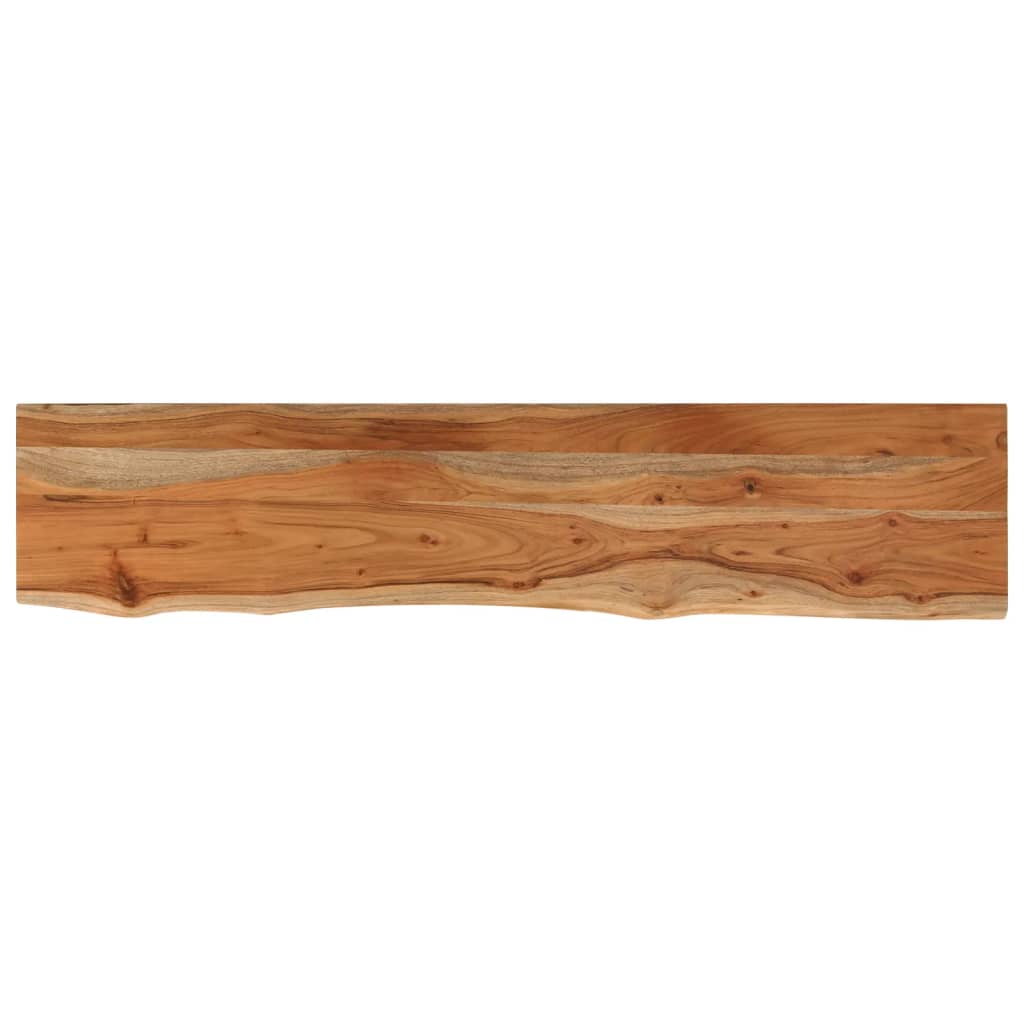 vidaXL Estante pared rectangular madera acacia borde vivo 120x20x3,8cm