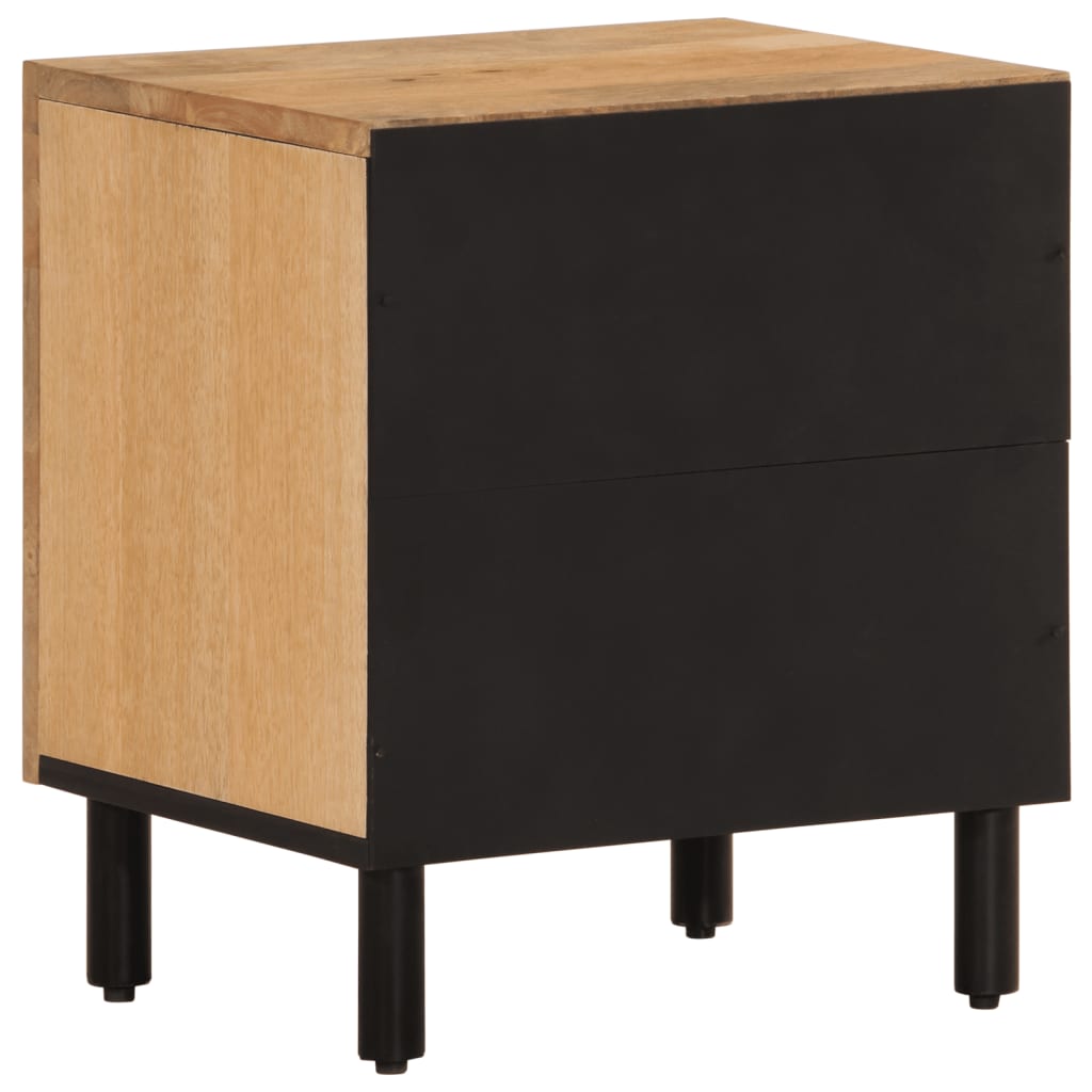 vidaXL Mesitas de noche 2 uds madera maciza de mango 40x33x46 cm