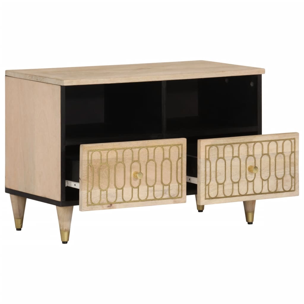 vidaXL Mueble de TV madera maciza de mango 70x33x46 cm