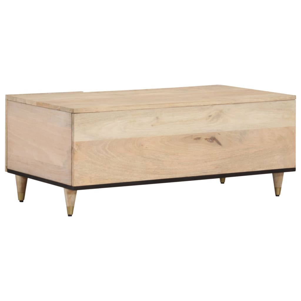 vidaXL Mesa de centro de madera maciza mango 100x54x40 cm