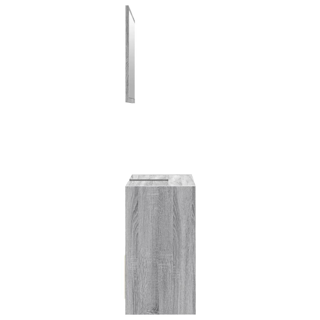 vidaXL Set de muebles de baño 2 pzas madera contrachapada gris sonoma