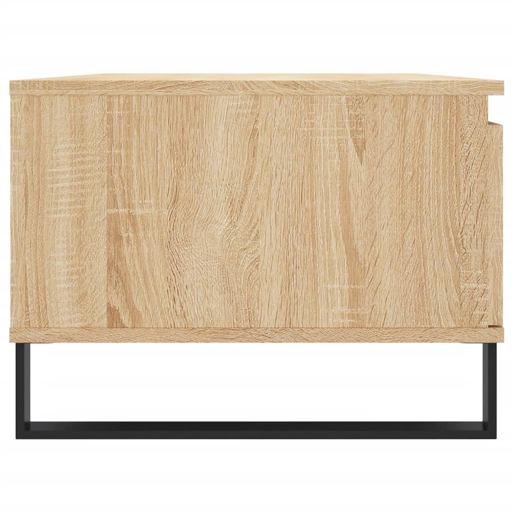 vidaXL Mesa de centro madera contrachapada roble Sonoma 90x50x36,5 cm