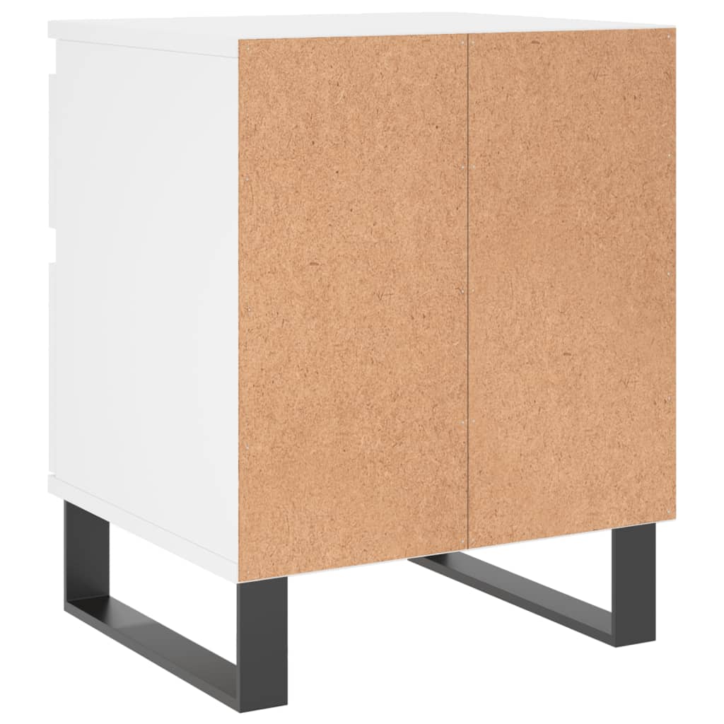 vidaXL Mesita de noche madera contrachapada blanco 40x35x50 cm