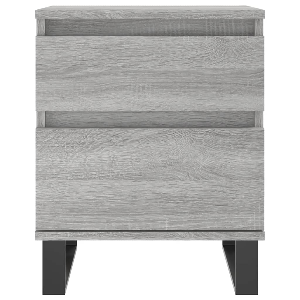 vidaXL Mesita de noche madera de ingeniería gris Sonoma 40x35x50 cm