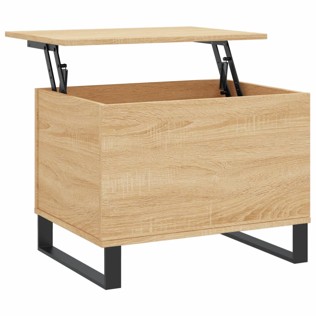 vidaXL Mesa de centro madera contrachapada roble Sonoma 60x44,5x45 cm