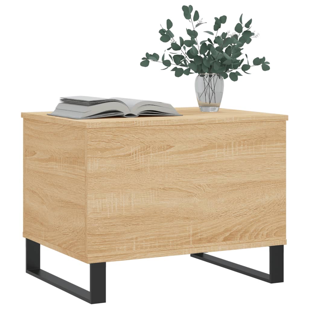 vidaXL Mesa de centro madera contrachapada roble Sonoma 60x44,5x45 cm