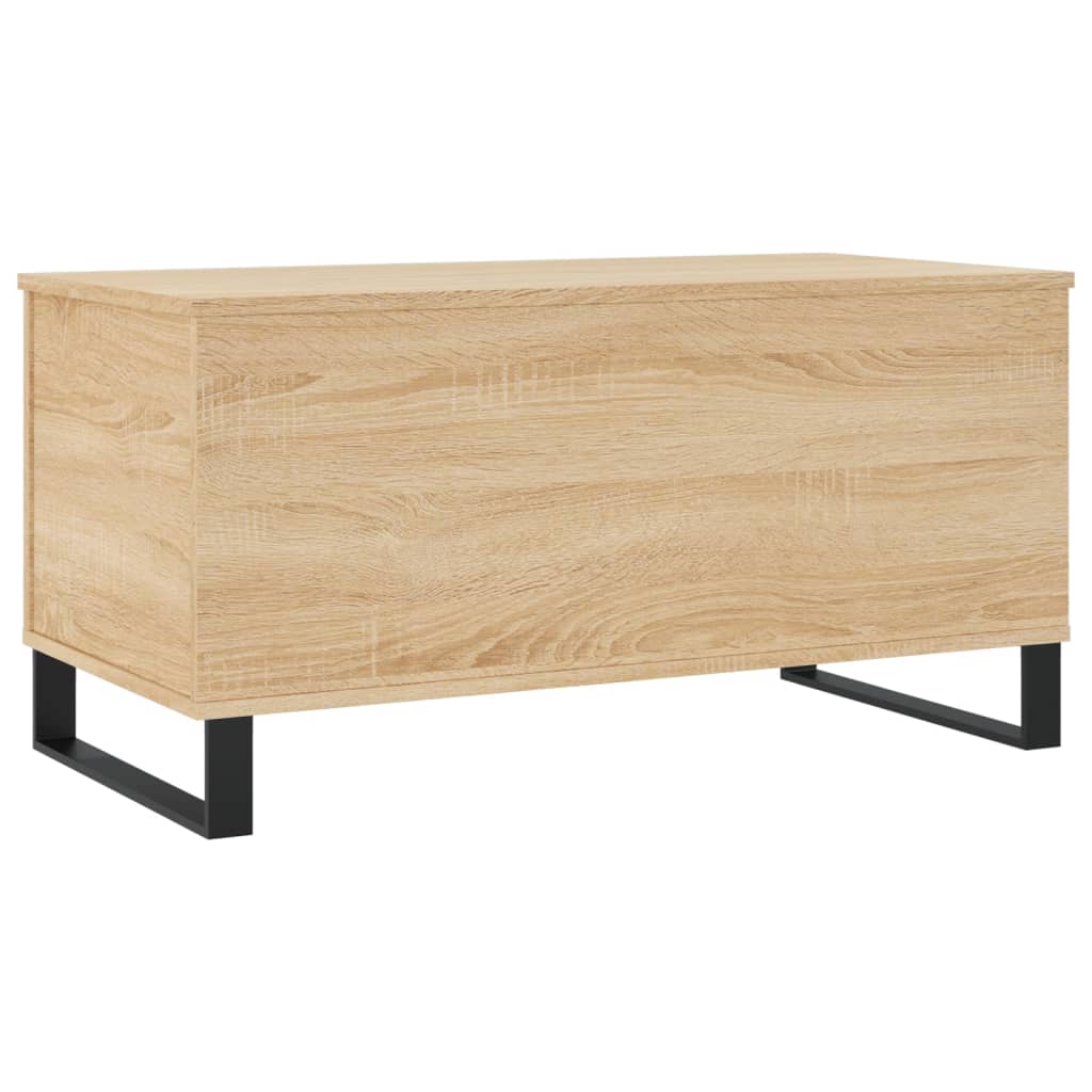 vidaXL Mesa de centro madera contrachapada roble Sonoma 90x44,5x45 cm