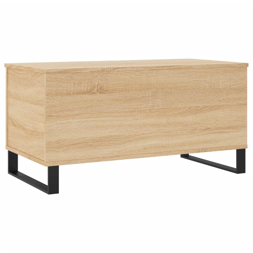 vidaXL Mesa de centro madera contrachapada roble Sonoma 90x44,5x45 cm