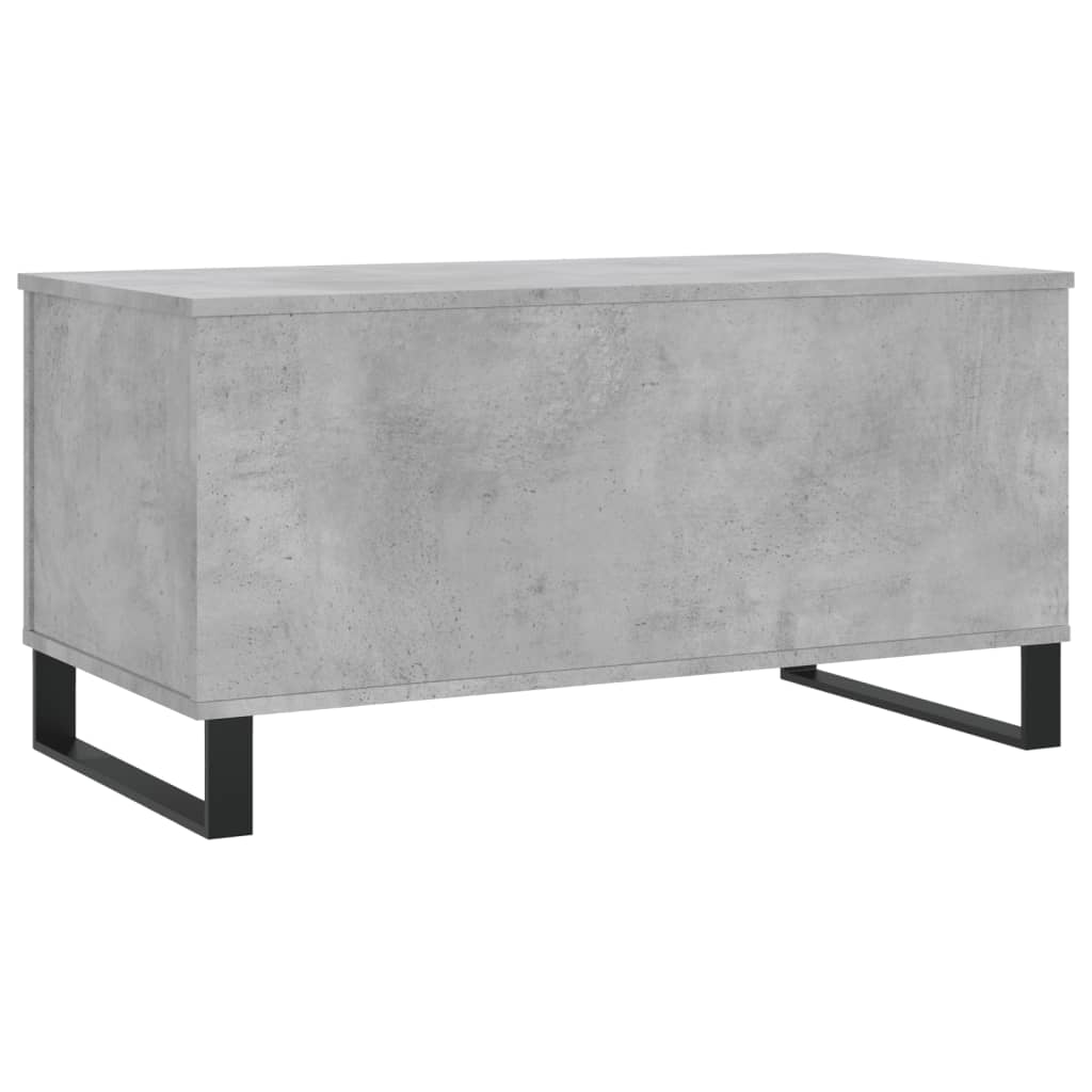 vidaXL Mesa de centro madera contrachapada gris hormigón 90x44,5x45 cm