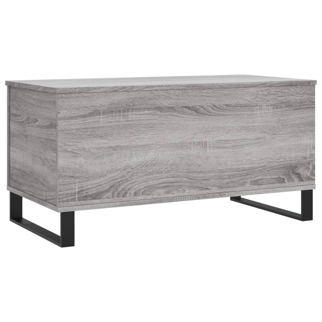 vidaXL Mesa de centro madera contrachapada gris Sonoma 90x44,5x45 cm