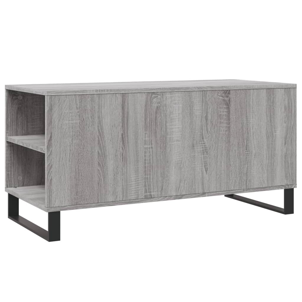 vidaXL Mesa de centro madera de ingeniería gris Sonoma 102x44,5x50 cm