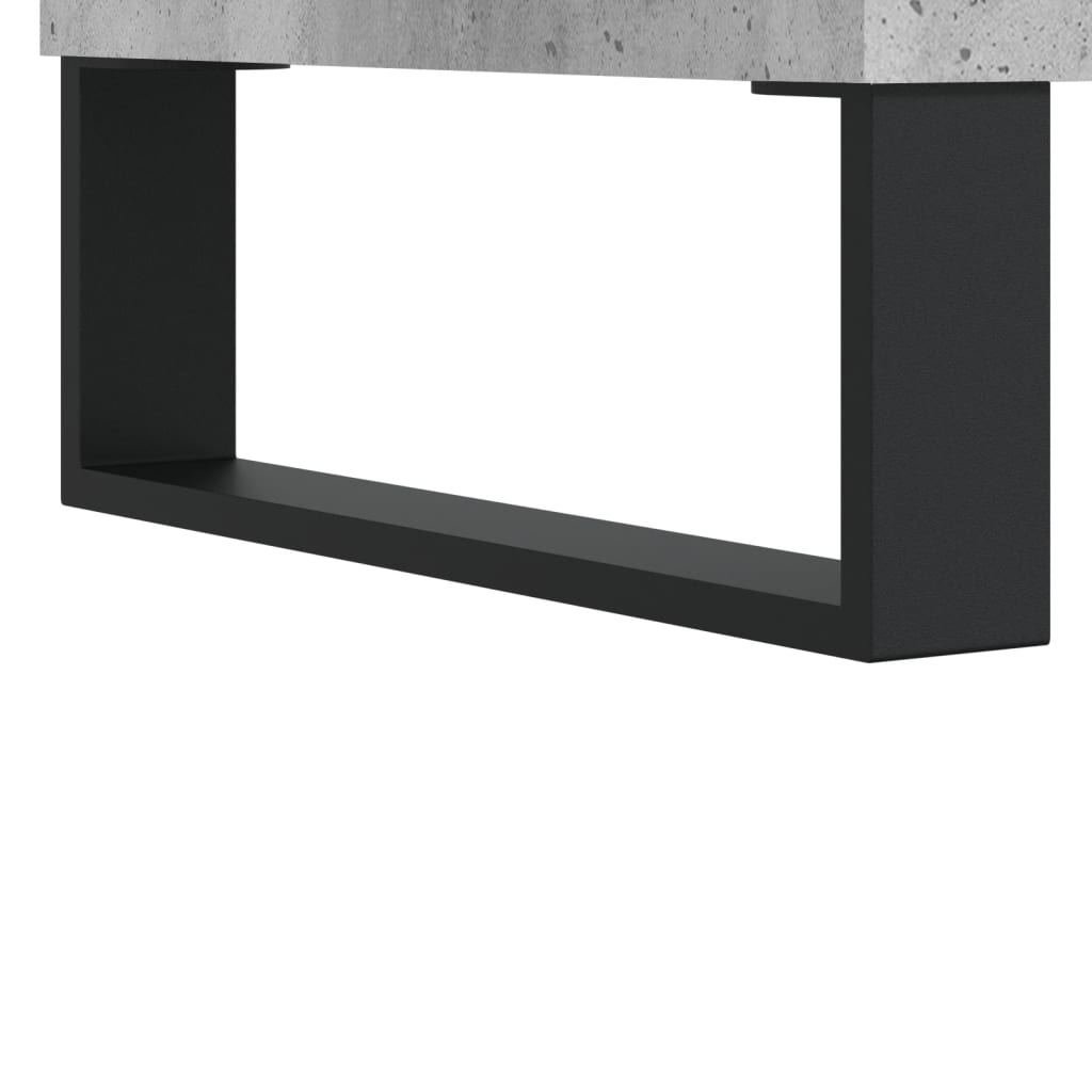 vidaXL Mesa de centro madera contrachapada gris hormigón 90x49x45 cm