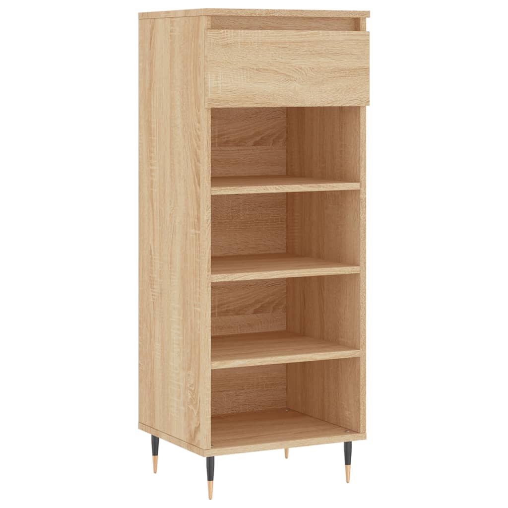 vidaXL Mueble zapatero madera contrachapada roble Sonoma 40x36x105 cm