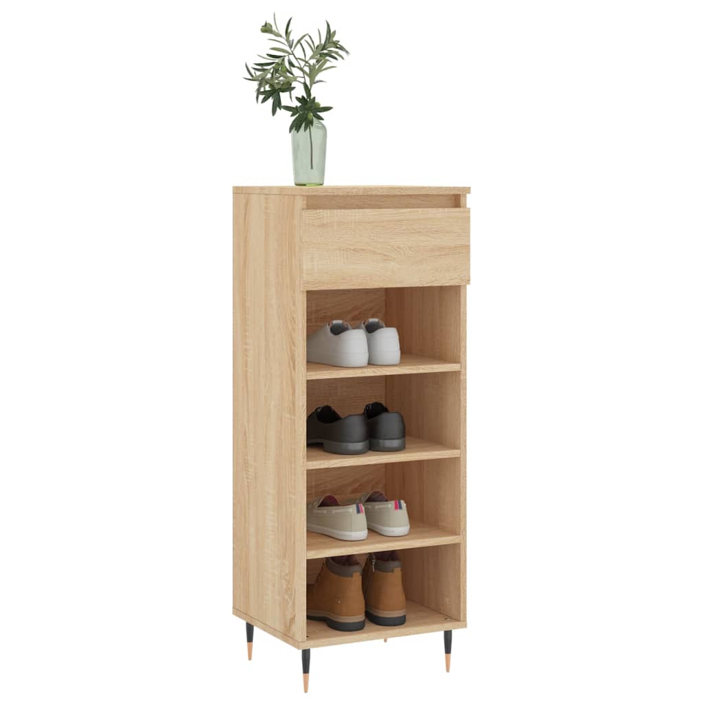 vidaXL Mueble zapatero madera contrachapada roble Sonoma 40x36x105 cm