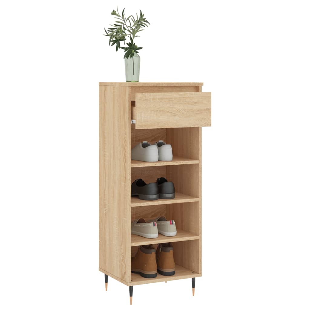 vidaXL Mueble zapatero madera contrachapada roble Sonoma 40x36x105 cm