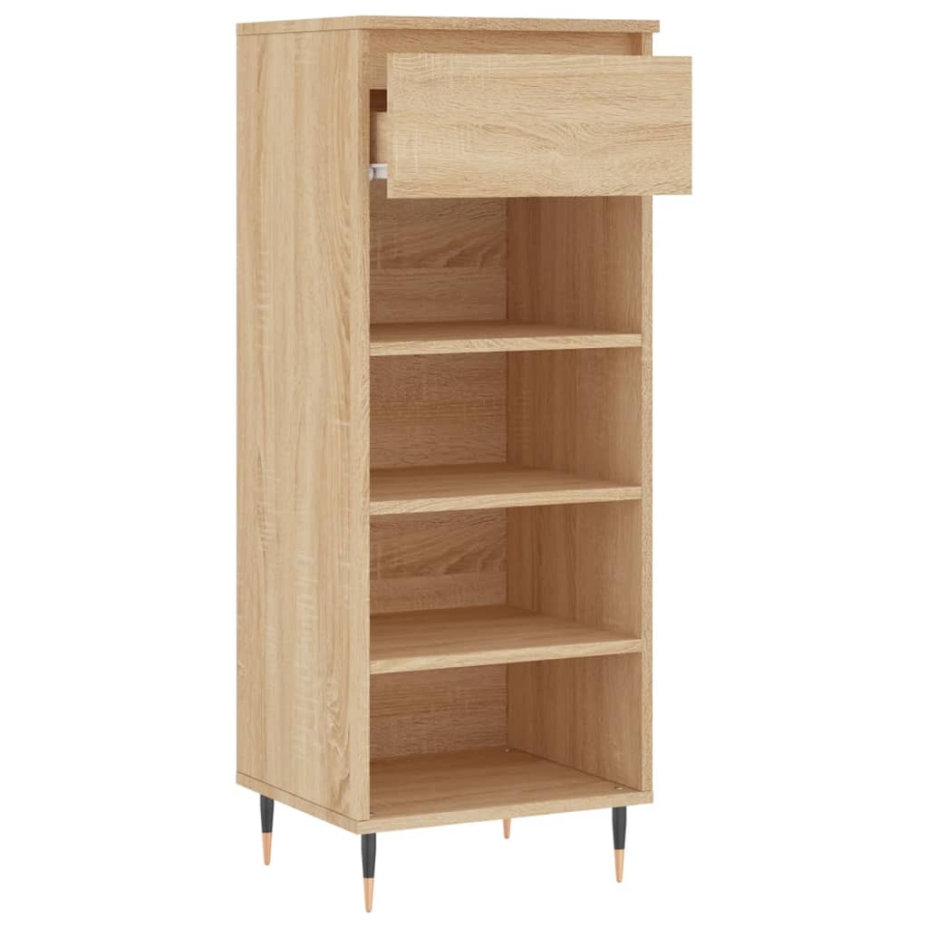 vidaXL Mueble zapatero madera contrachapada roble Sonoma 40x36x105 cm