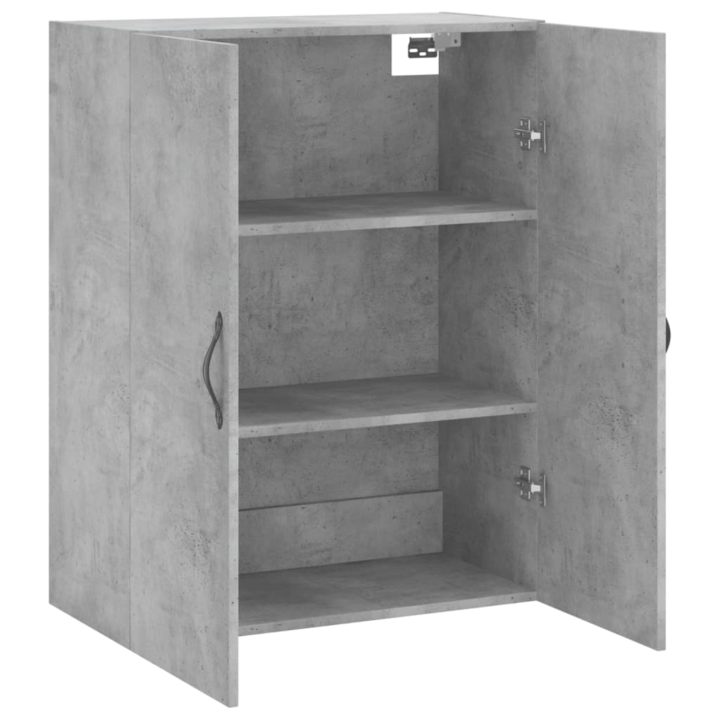 vidaXL Armario de pared madera ingeniería gris hormigón 69,5x34x90 cm