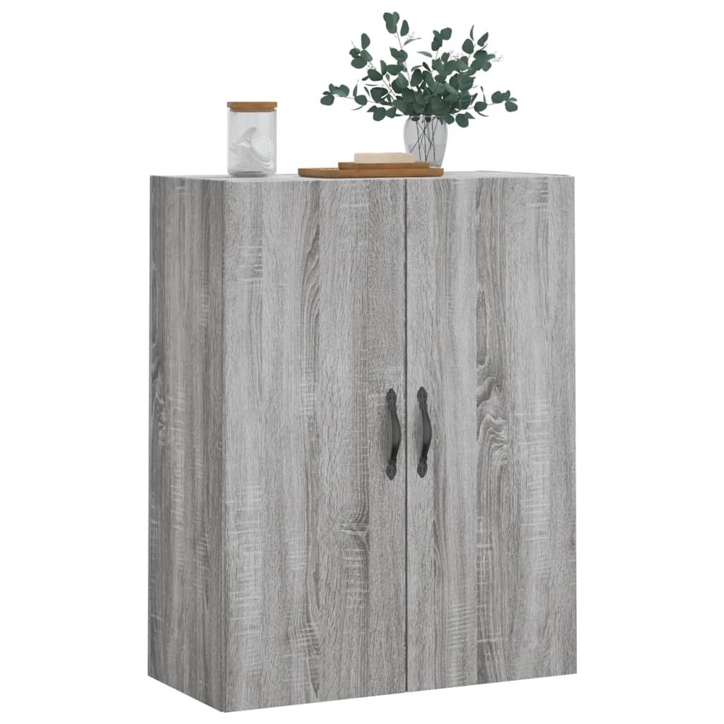 vidaXL Armario de pared madera ingeniería gris Sonoma 69,5x34x90 cm