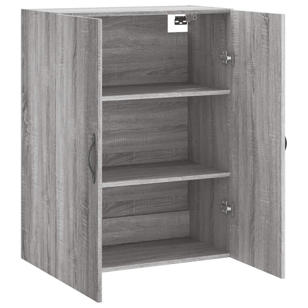 vidaXL Armario de pared madera ingeniería gris Sonoma 69,5x34x90 cm