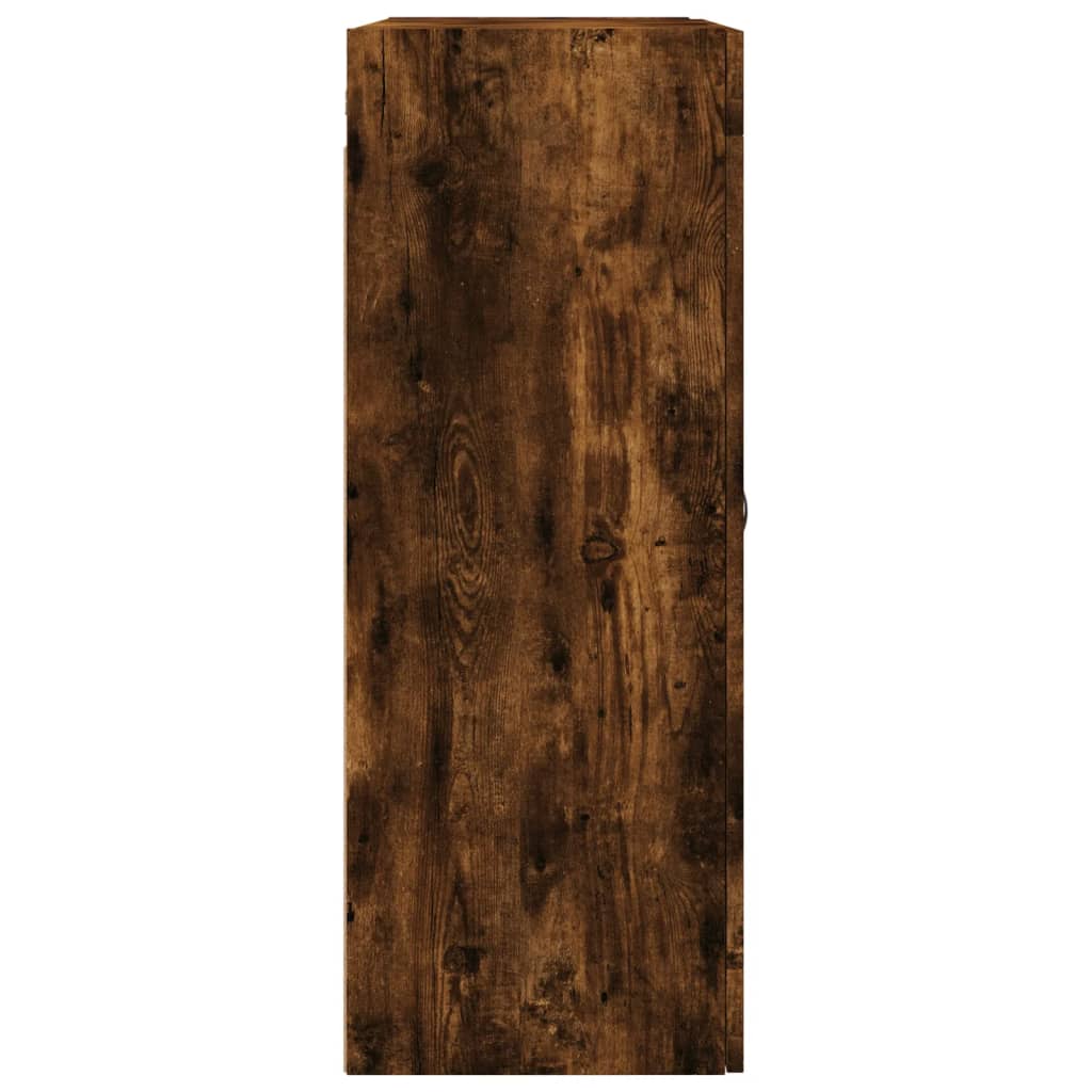 vidaXL Armario de pared madera ingeniería roble ahumado 69,5x34x90 cm